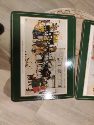 Bajoplatos ingleses madera set 6/Placemats