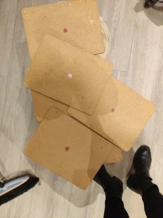 Bajoplatos ingleses madera set 6/Placemats