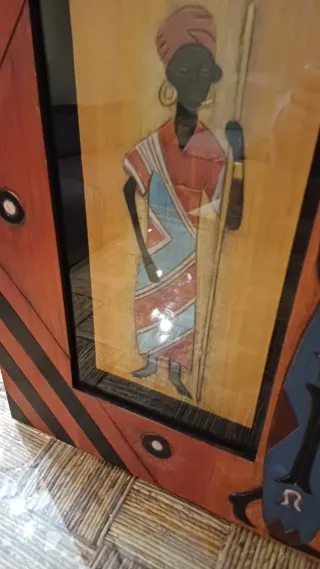 Cuadro Africano Madera 50x35cm