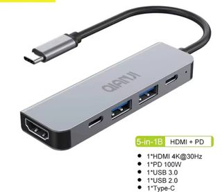 Adaptador Hub 5 en 1 USB-C HDMI PD
