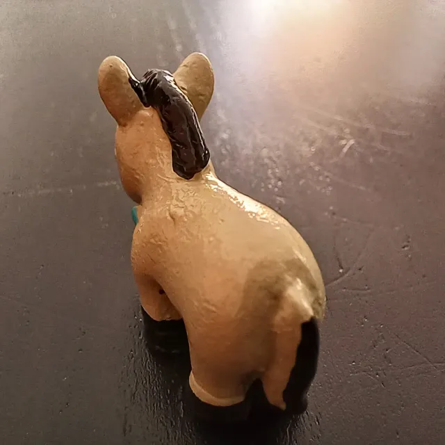 Figura de burro Navidad beige y negro