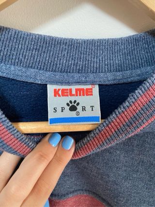 Sudadera Vintage Kelme Azul y Roja
