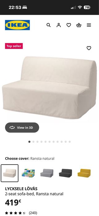 Sofa-cama Ikea blanco