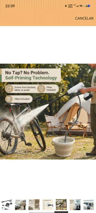 Hidrolimpiadora Portátil con Batería