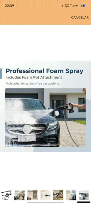 Hidrolimpiadora Portátil con Batería