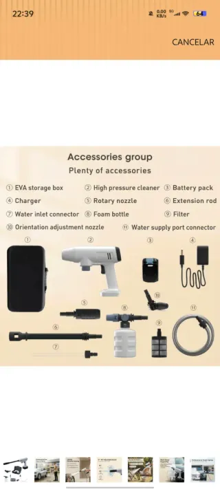Hidrolimpiadora Portátil con Batería