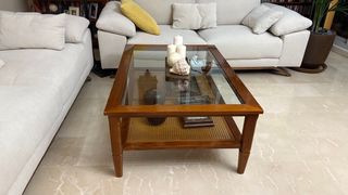 Mesa de centro madera y cristal