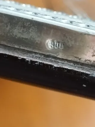 Cornice antica argento 800 e legno