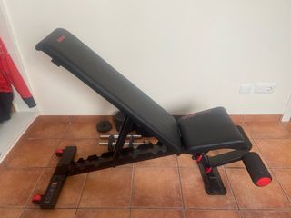 Banco musculación + Mancuernas