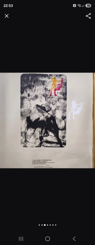 Litografía firmada Joan Guardiola homenaje Lorca