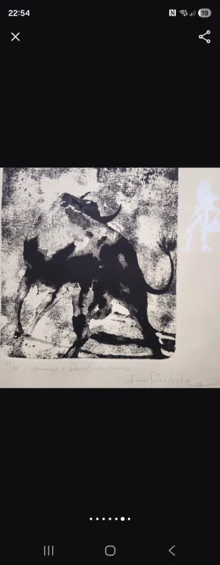 Litografía firmada Joan Guardiola homenaje Lorca