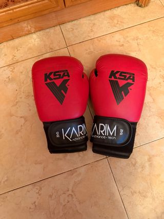 Guantes de boxeo KSA KARIM rojos 12 oz