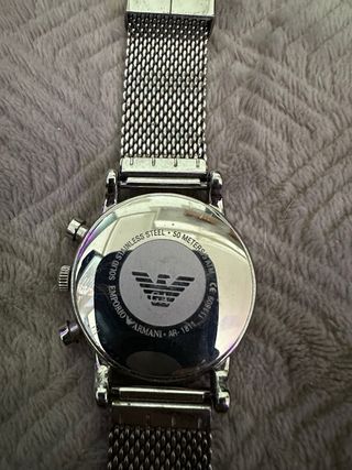 Reloj Emporio Armani Crono Negro/Plata