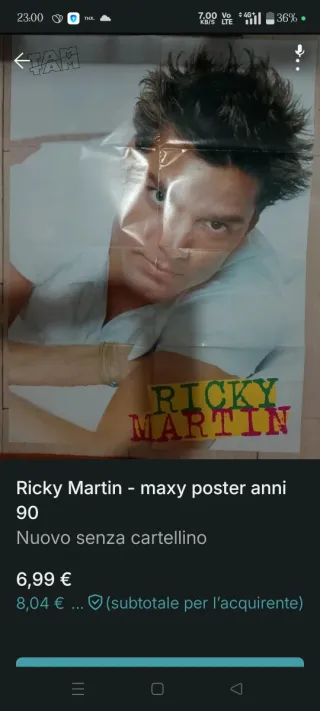 Poster Ricky Martin anni 90