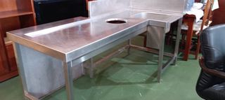 Fregadero de barra de acero inoxidable