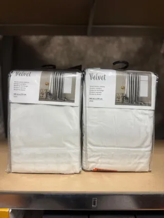 Cortinas Terciopelo140x270cm Blancas (Par) NUEVAS