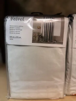 Cortinas Terciopelo140x270cm Blancas (Par) NUEVAS