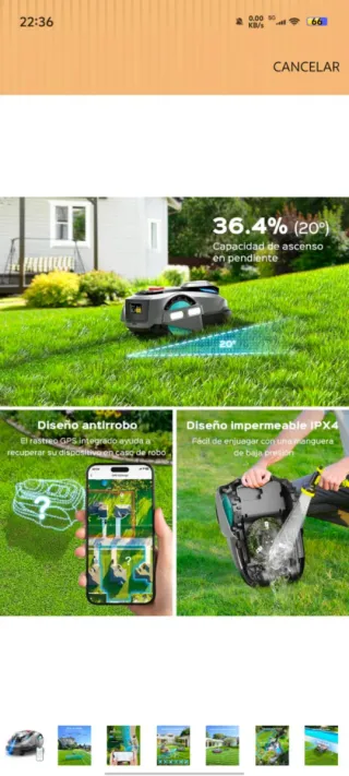 Robot Cortacésped N1600PRO sin Cables