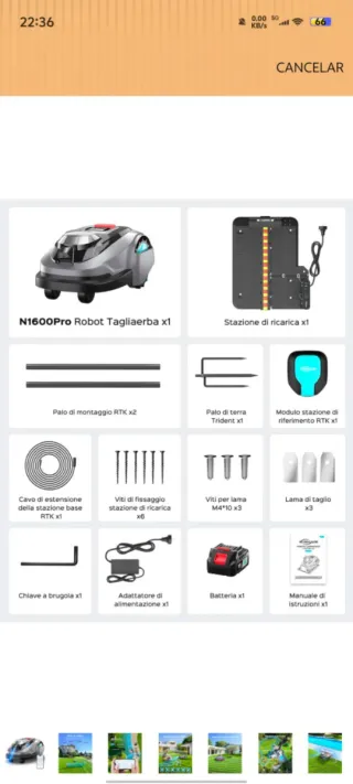 Robot Cortacésped N1600PRO sin Cables