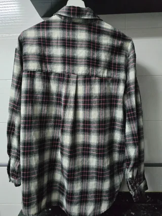 Camisa Pacific República cuadros negros y rosa