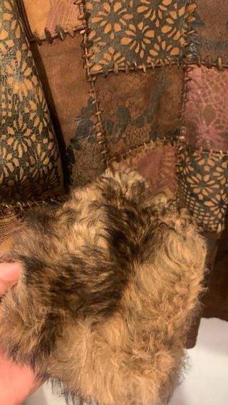 Abrigo de piel patchwork