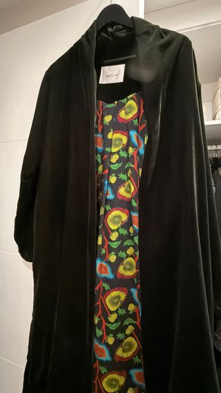 Kimono terciopelo negro