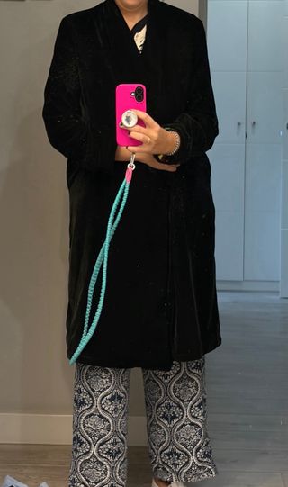 Kimono terciopelo negro