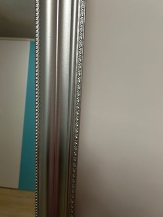 Espejo de pie plateado