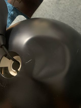 Lámpara colgante negra metal lleva un golpe arriba