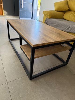 Mesa de centro madera y metal