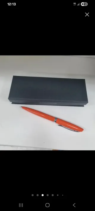 Bolígrafo Inoxcrom Naranja Nuevo en Caja