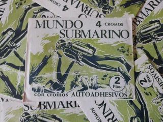 Sobre cromos Mundo Submarino (1973), sin abrir