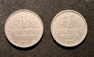 2 Monedas 1 Marco Alemán 1950 J y 1954 F