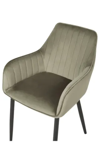 2 Sillas de comedor verdes de terciopelo