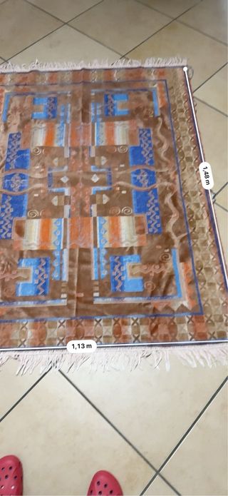 Tappeto tessuto fantasia geometrica