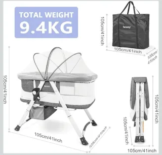 Minicuna Besrey Plegable y colchón M imo Peti