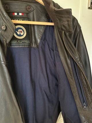 Cazadora Bomber Piel Napapijri Marrón