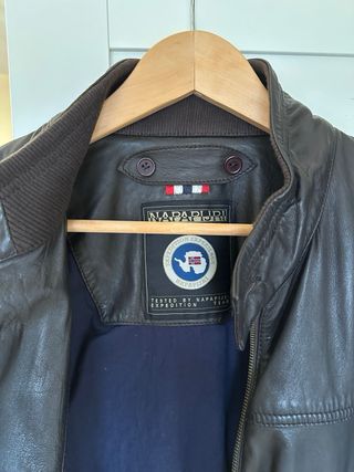 Cazadora Bomber Piel Napapijri Marrón