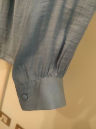 2 Camisas Sfera Satén Talla M (verde y azul)