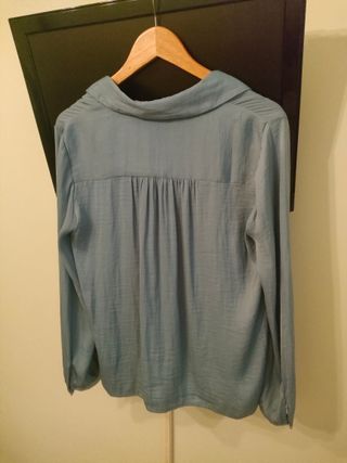 2 Camisas Sfera Satén Talla M (verde y azul)