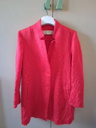 Cappotto Zara Rosso Taglia S Nuovo