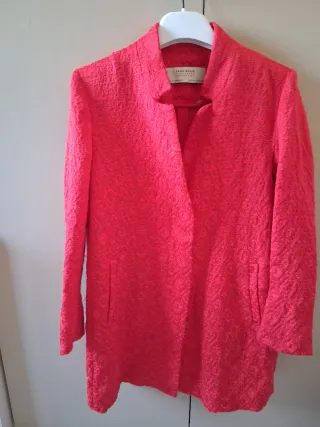 Cappotto Zara Rosso Taglia S Nuovo