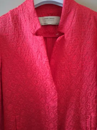 Cappotto Zara Rosso Taglia S Nuovo