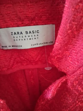 Cappotto Zara Rosso Taglia S Nuovo