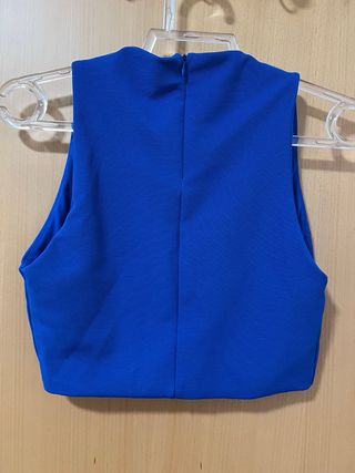 Top azul Zara