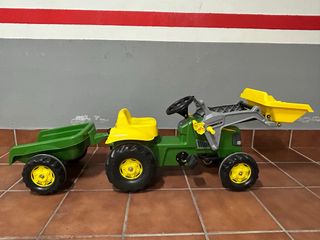 Tractor John Deere Pedales con Pala y Remolque
