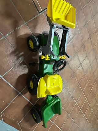 Tractor John Deere Pedales con Pala y Remolque