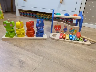 Juguetes madera 0-3 años: Xilófono, encajables