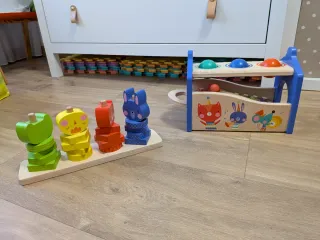 Juguetes madera 0-3 años: Xilófono, encajables