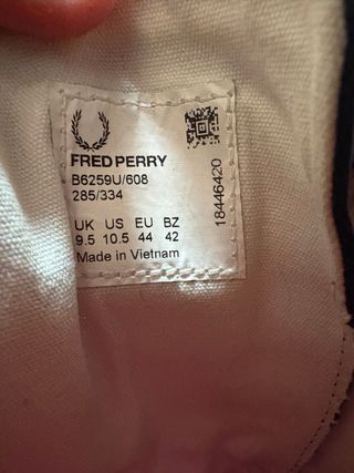 Zapatillas Fred Perry Kingston Twill Talla 44